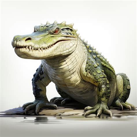 Premium Photo Australian Saltwater Crocodile Cartoon 3d Isolated On