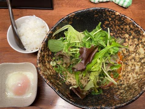 『汁なし坦々麺大盛4辛850円野菜半ライス温泉玉子』汁なし担担麺専門 キング軒 中野店のレビュー ラーメンデータベース