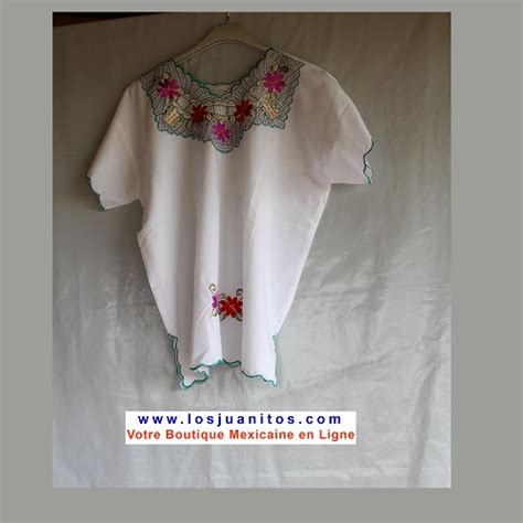 Blouse Mexicaine Brodée Vêtements Mexicains Boutique en Ligne