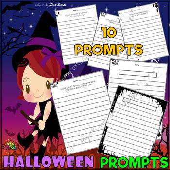 Halloween Creative Writing Papers Journal And Prompts by My New Learning