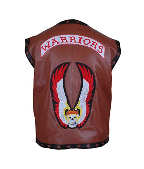 The Warriors Vest With Flaming Skull Patch