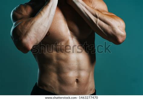 Strong Man Naked Torso Press Sport Stock Photo 1463277470 Shutterstock