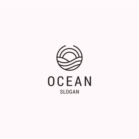 Ocean logo icon design template 13279798 Vector Art at Vecteezy