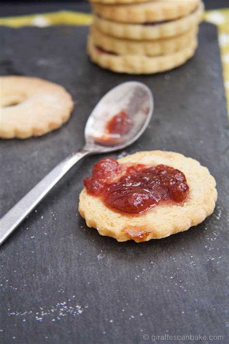 Homemade Jammie Dodgers By Giraffes Can Bake Buttery Shortbread