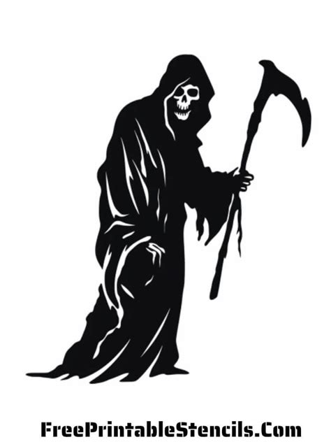 Grim Reaper Carving Stencil