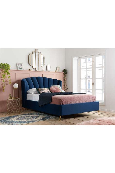 Beds Velvet Fabric Ottoman Bed Frame Storage Birlea Lottie Birlea