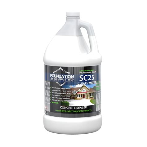 Foundation Armor, Water Repellent Concrete Sealer for White Concrete