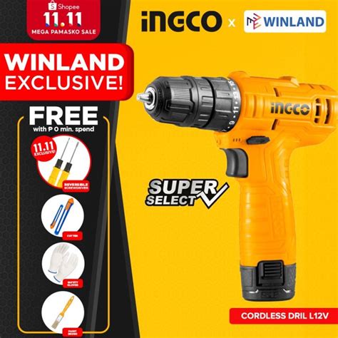 Ingco Li Ion S Series Cordless Drill Super Select Wireless V Ah