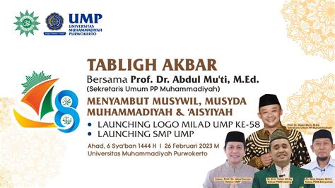 Live Tabligh Akbar Menyambut Musywil Musyda Muhammadiyah