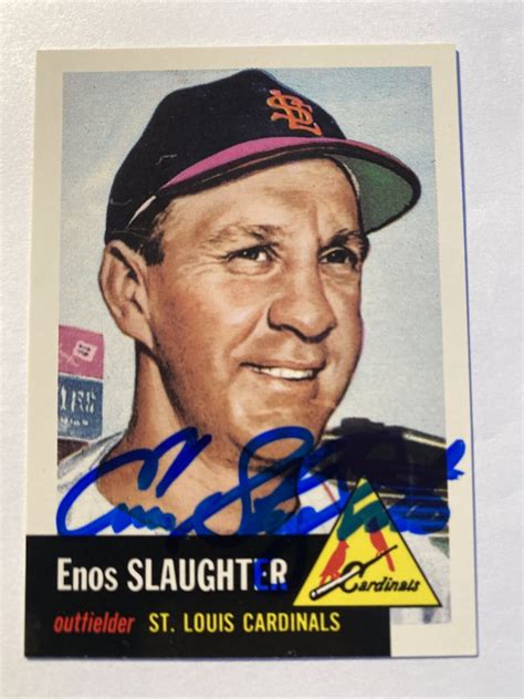 Topps Archives Enos Slaughter Autographed Card St Louis