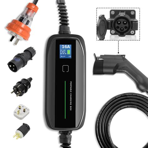 Au SAE J1772 Portable EV Charging Unit With Type 1 Plug 10 16A