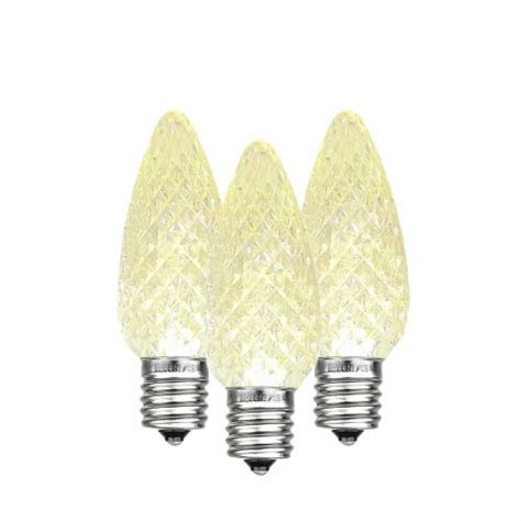 25 Pack C7 LED Outdoor Christmas Replacement Bulbs Warm White C7 E12