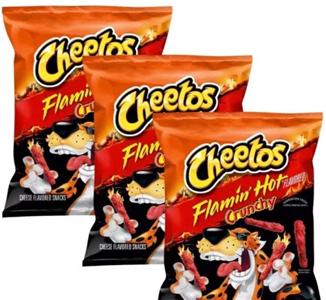 Cheetos Flamin Hot Crunchy Oz G Pack Of Picclick Uk