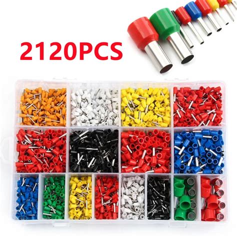 Pcs Duplas Cord Pin Terminal Atacador Virolas Kit Kit Conjunto