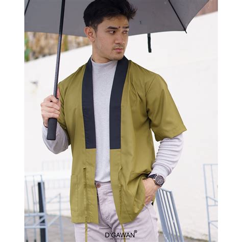 Pusat Outfit Pria Ganteng Indonesia Gin Two Tone Kimono By Dgawan