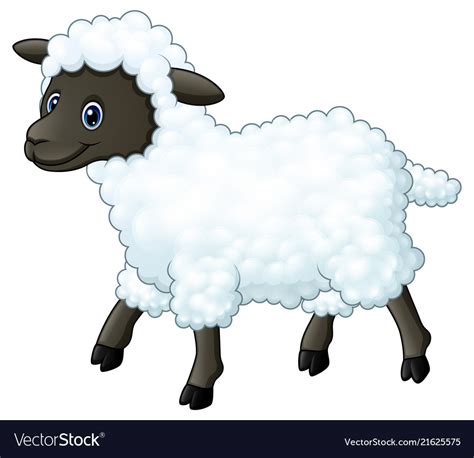 Cute Sheep Cartoon Royalty Free Vector Image Vectorstock