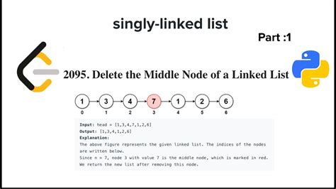 Delete Middle Node Linked List Leetcode Data Structure Python