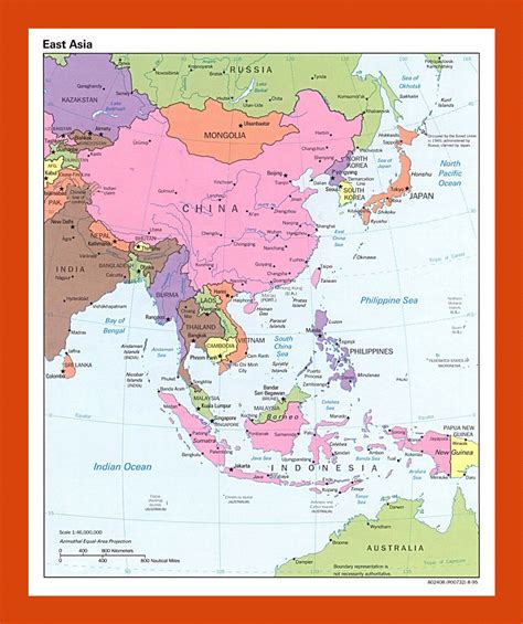 Political Map Of East Asia 1995 Maps Of East Asia Maps Of Asia