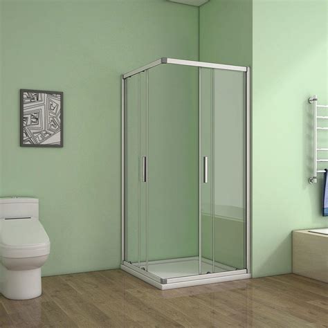 Shower Enclosure Double Sliding Door Corner Entry Aica Bathrooms