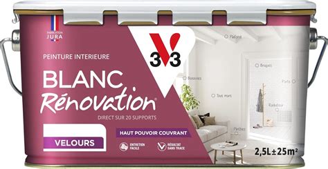 V33 Peinture Blanche Mur Et Plafond Veloutée Multi Supports