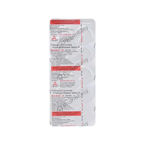 Buy Best Beta 25 Mg Tablet 10 Online At Flat 18 Off Pharmeasy