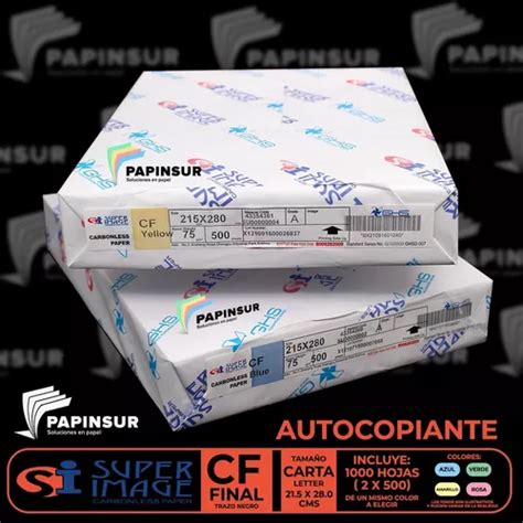 Papel Autocopiante Carta Cf Final 1000 Hojas 2x500 Envío gratis