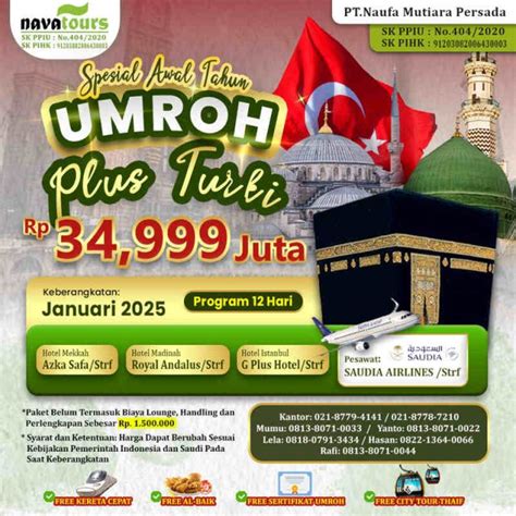 Biaya Umroh Rp Jutaan Resmi Nava Tour