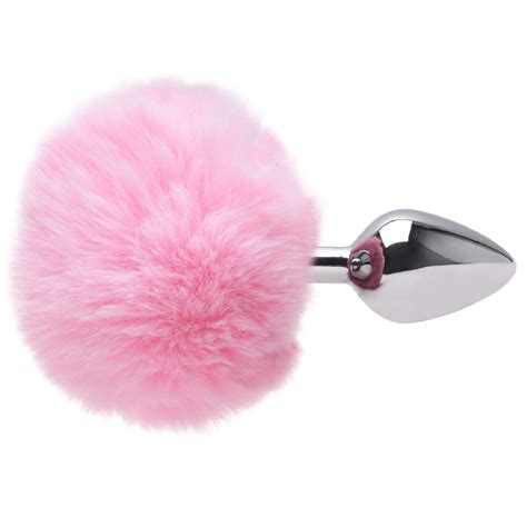 Plug Anal Médio Aço Pompom Coelho Sexy Import Gall