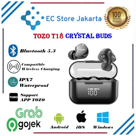 Jual Tozo T18 Crystal Buds Tws Wireless Stereo Earbuds Bluetooth