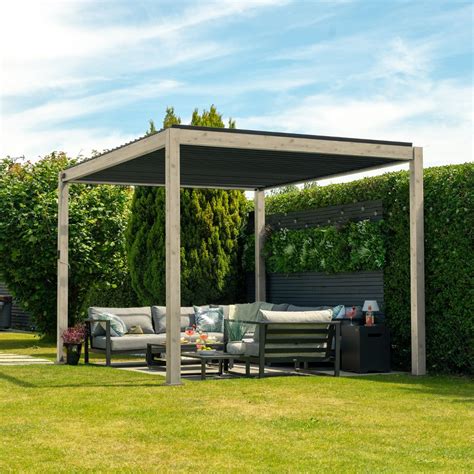 Titan Metre Square Aluminium Woodlook Pergola By Nova Crownhill