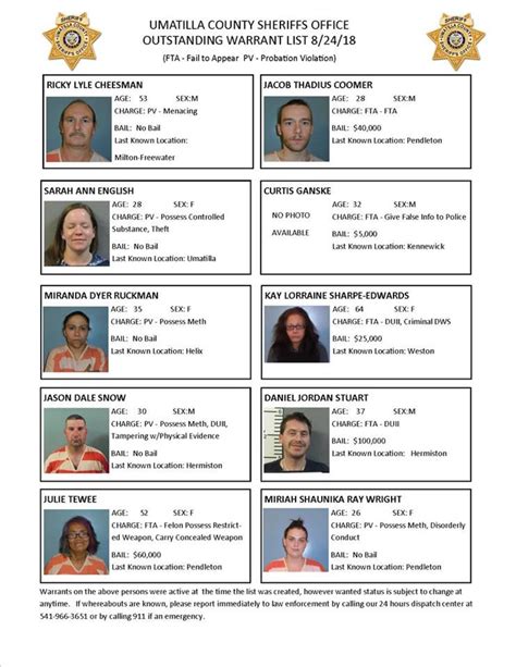 umatilla jail roster