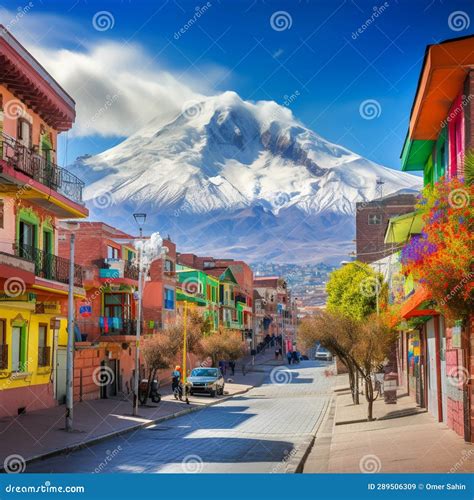 Vibrant and Captivating Scene in La Paz, Bolivia Stock Image - Image of