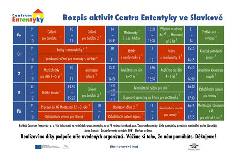 Kroužky a aktivity ve Slavkově a v Heršpicích ve školním roce 2021 2022