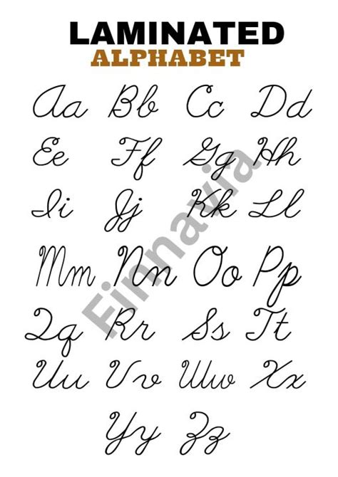 Laminated Cursive Alphabet | Lazada PH