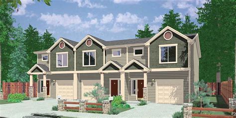 Triplex House Plan With 3 Bedroom Units 38027LB Architectural