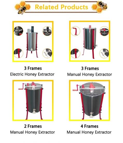 Stainless Legs Manual Honey Extractor For Bee Keeping