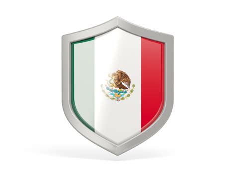 Shield Icon Illustration Of Flag Of Mexico