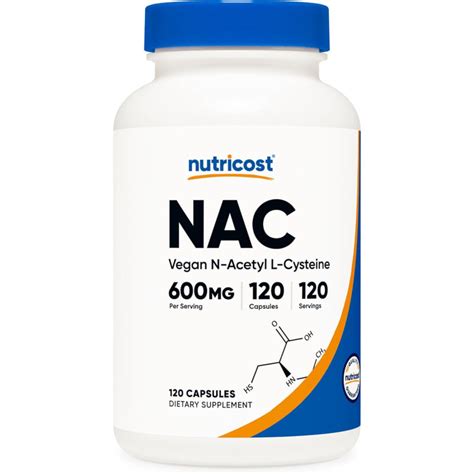 NAC N Acetil L Cisteína 600 Mg x120 capsulas