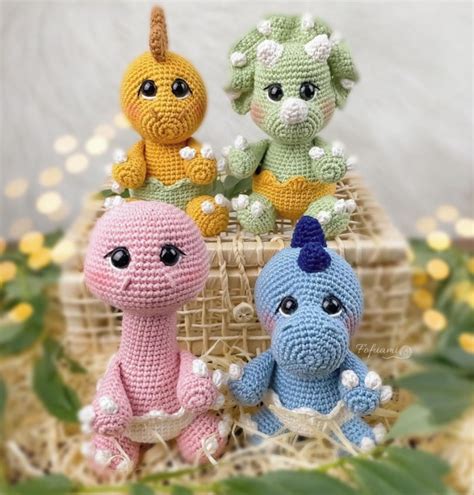 Cole O Baby Dinos Em Amigurumi Elo Produtos Especiais