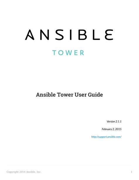 Ansible Tower User Guide Manualzz