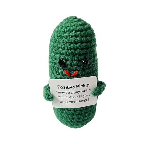 Funny Positive Potato Cute Wool Knitting Doll With Positive Card