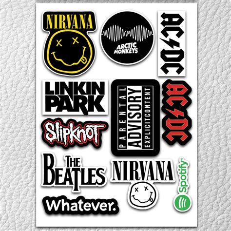 Jual Stiker Pack Band Aesthetic Vinyl Stiker Hp Stiker Laptop