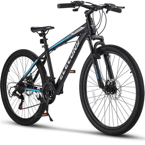 26" Mountain Bike, Aluminum Mountain Bike for Adult with Disc Brakes ...