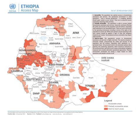 Ethiopia - Access Map (As of 30 November 2022) | OCHA