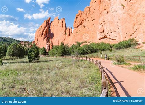 Beautiful Rock Formations in Garden of the Gods Park Stock Image ...