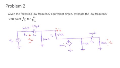 Solved Problem 2 Given the following low frequency | Chegg.com 