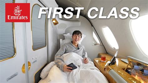 รีวิว Emirates First Class A380 แบบจัดเต็ม มีห้องอาบน้ำและบาร์บนเครื่องบิน Youtube