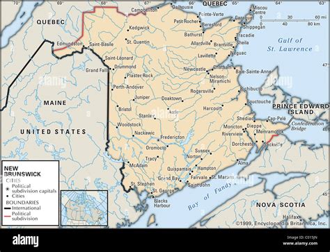 Nuevo Mapa De Brunswick Banque De Photographies Et Dimages à Haute