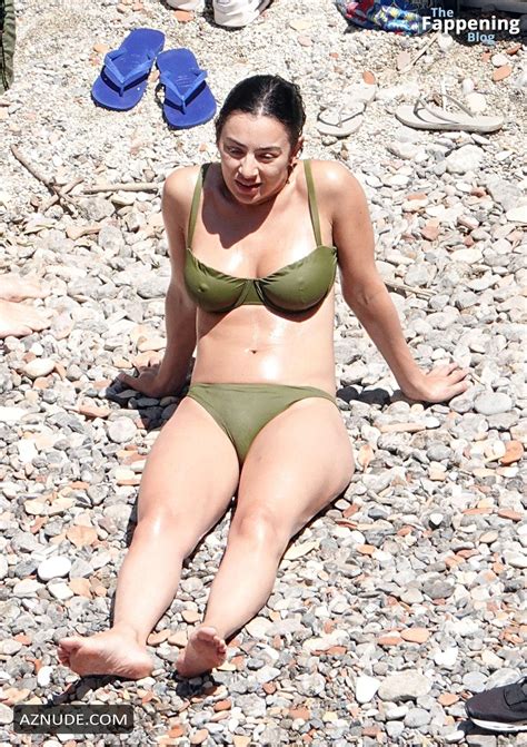 Charli XCX Sizzles In The Italian Sun In Her Sexy Skimpy Green Bikini AZNude