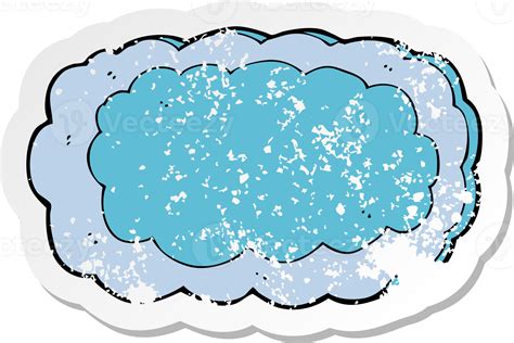 Retro Distressed Sticker Of A Cartoon Cloud Symbol 40067446 Png